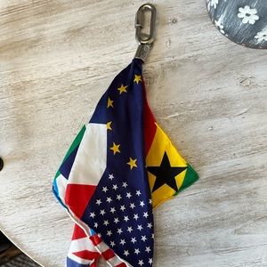 AUTHENTIC Louis Vuitton RARE Silk International Flag Olympics Bag Charm